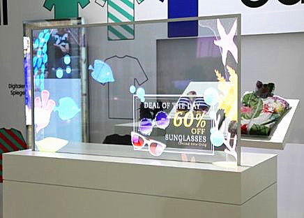 Porcellana Esposizione trasparente di Maystar MS1 OLED per i centri commerciali della larga scala fornitore