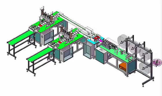 Porcellana Macchina di fabbricazione della maschera di protezione/linea di produzione eliminabili maschera di protezione fornitore