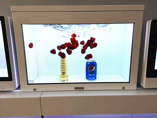 vetrina LCD trasparente di luminosità di 500 pidocchi, contenitore per esposizione LCD trasparente fornitore