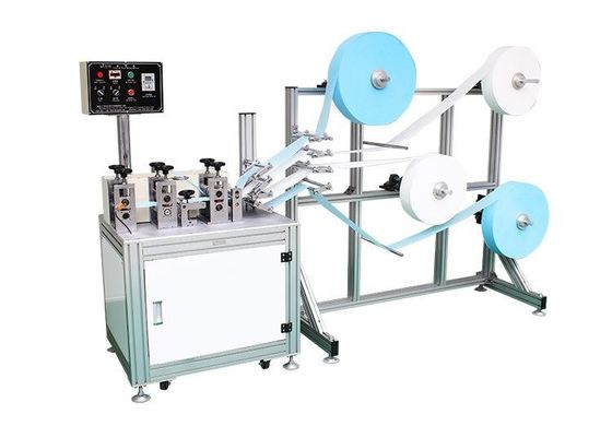 Linea di produzione della maschera di protezione del ciclo dell'orecchio, macchina della maschera di protezione un'alta automazione di 3 pieghe fornitore